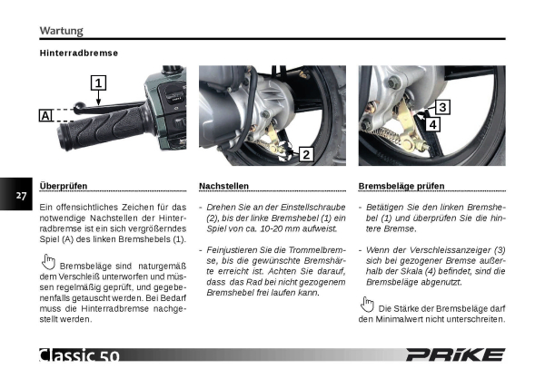 Bediehnungsanleitung Prike Classic 50 Und NEW Bella R50